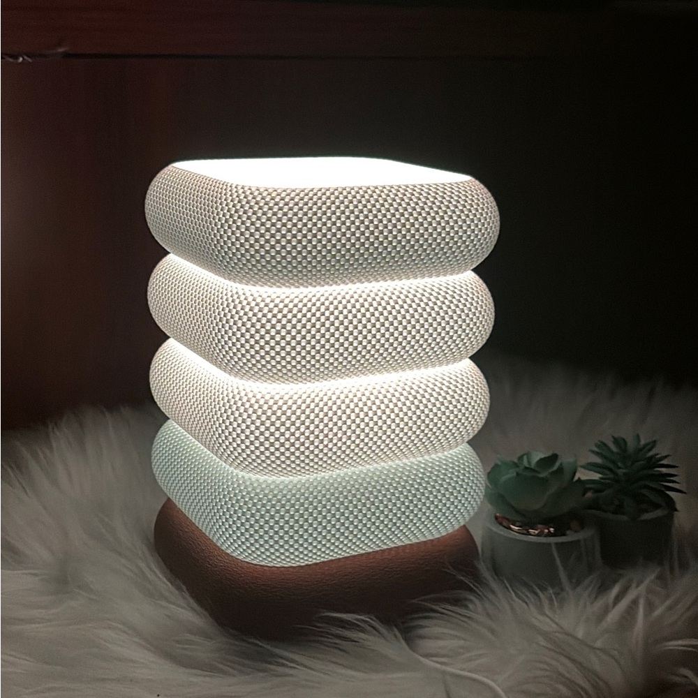 Modern White and Brown Table Lamp